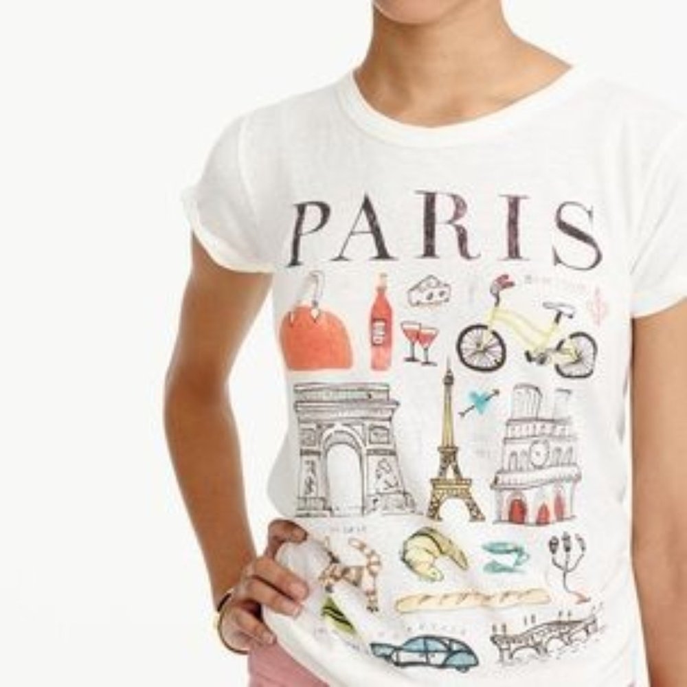 J. Crew Paris scene T-Shirt! Never worn! Size L